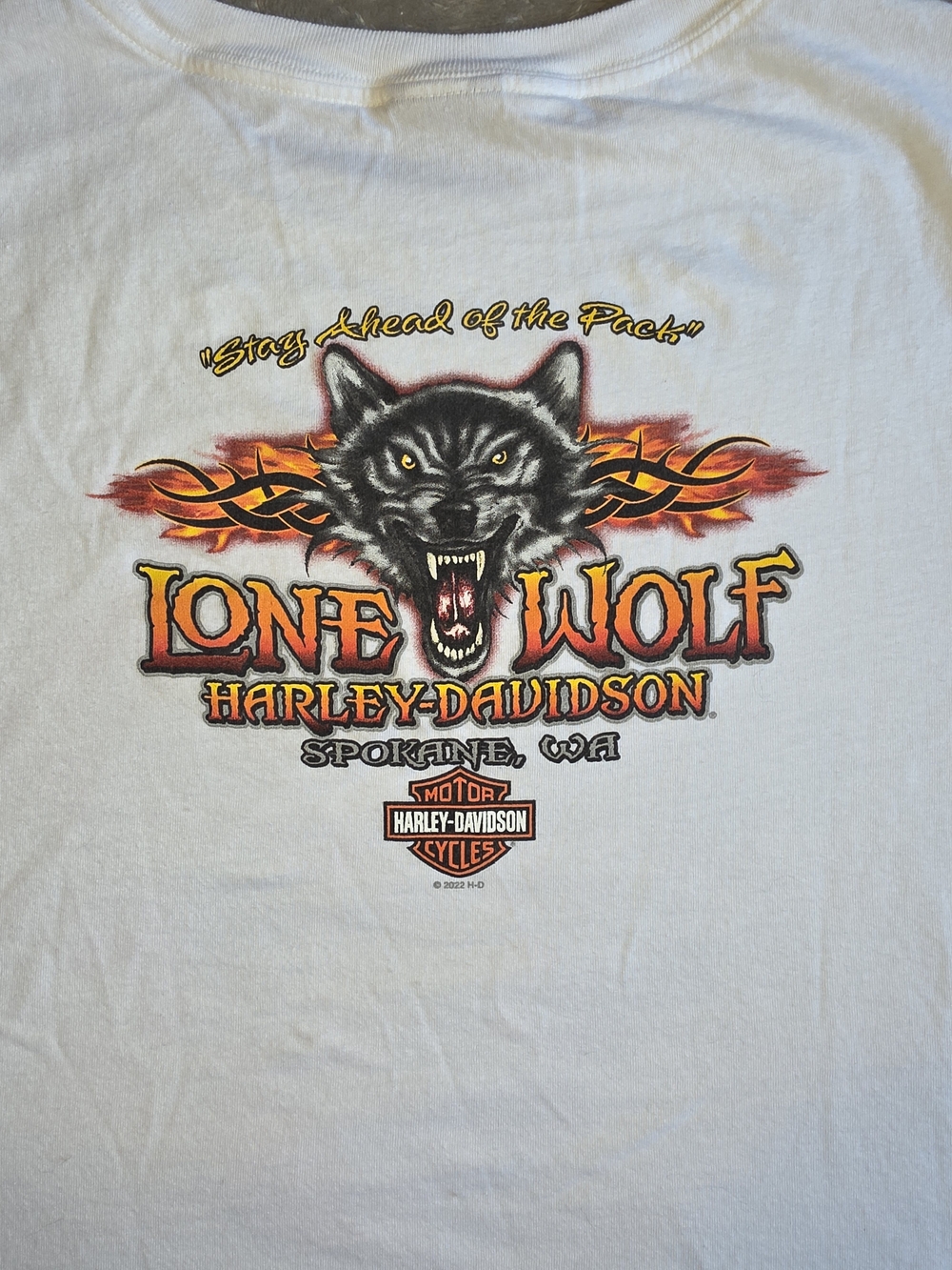 Harley-Davidson White Skull Graphic Tee - Women's - Picture 9 of 9